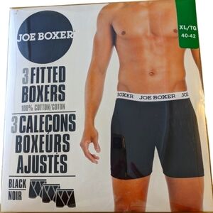Mens NEW 3 Pack JOE BOXER Fitted Boxers Briefs Underwear Cotton XL 40-42…